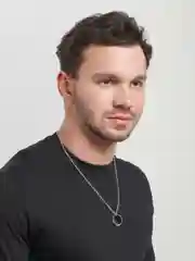 Серебряный цепочка на шею, с подвеской кольцо-антистресс