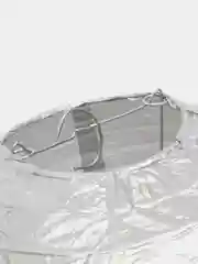 Серебряный шар-фонарик бумажный для декора