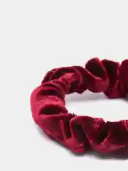 Бордовый резинка для волос бархатная