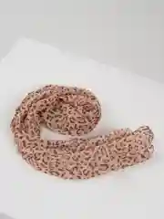 Коричневый платок леопардовый / Женский платок на голову, шею, плечи, сумку / Легкий шарф