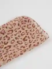 Коричневый платок леопардовый / Женский платок на голову, шею, плечи, сумку / Легкий шарф