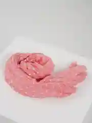Коралловый шарф женский "Горошек"