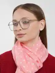 Коралловый шарф женский "Горошек"