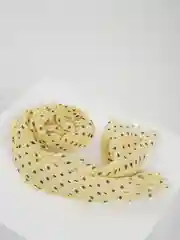 Желтый шарф женский "Горошек"