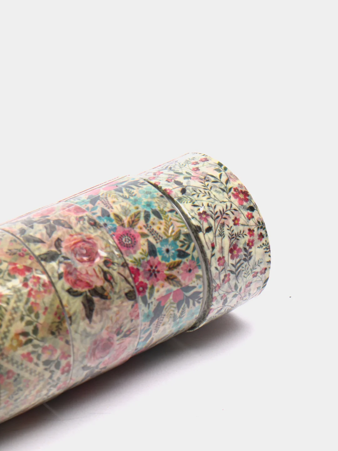 Клейкие WASHI-ленты для декора "Цветочный микс", 15 мм х 3 м, 7 шт