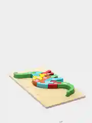 Красный деревянный пазл / 3D Пазл / Головоломка / Монтессори / Динозавры / Животные / Транспорт