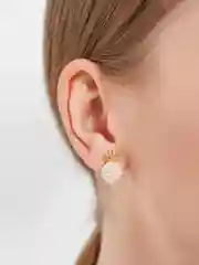 Золотой серьги - гвоздики ананас
