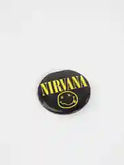 Белый значки Nirvana большие 56 мм, Нирвана