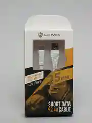 Белый кабель для зарядки LENYES LC 25см Lightning , Type-C, micro-USB