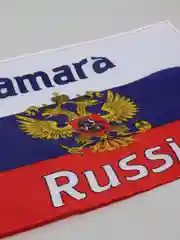 Флаг России с гербом, Самара, 30 х 45 см, шток для машины, 45 см, полиэстер