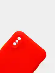 Красный чехол iPhone X / Xs силиконовый противоударный цветной матовый