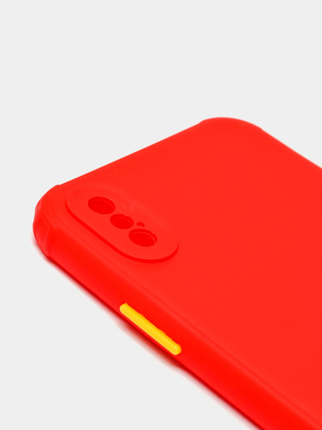 Красный чехол iPhone X / Xs силиконовый противоударный цветной матовый