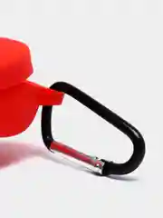 Красный чехол для наушников Xiaomi Airdots силиконовый+карабин