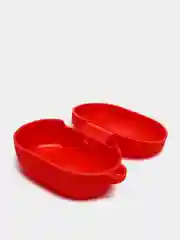 Красный чехол для наушников Xiaomi Airdots силиконовый+карабин