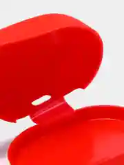 Красный чехол для наушников Xiaomi Airdots силиконовый+карабин