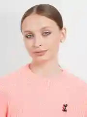 Белый брошь женская "Кошка"