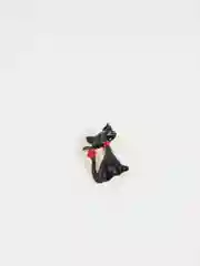 Белый брошь женская "Кошка"