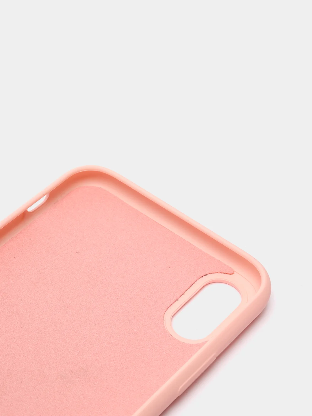 Розовый чехол силиконовый для iPhone X / XS