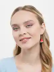 Бордовый серьги "Фрукты"