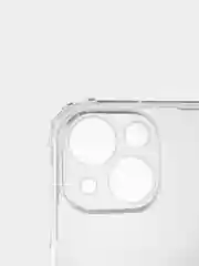 Силиконовый чехол iPhone 13 усиленные углы, защита вокруг камер, прозрачный