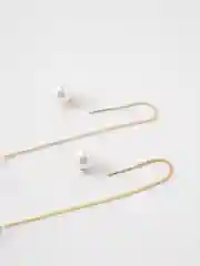 Розовый женские жемчужные серьги "Лепестки роз", с кисточками, висячие