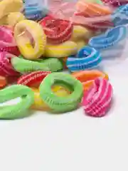 Розовый разноцветные резинки для детских волос