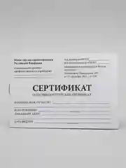 Сертификат о профилактических прививках, Форма № 156/у-93, 12 листов, А6, 95*140 мм, STAFF