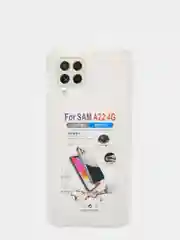 Силиконовый чехол Samsung A22, M22, M32 усиленные углы, защита вокруг камер, прозрачный