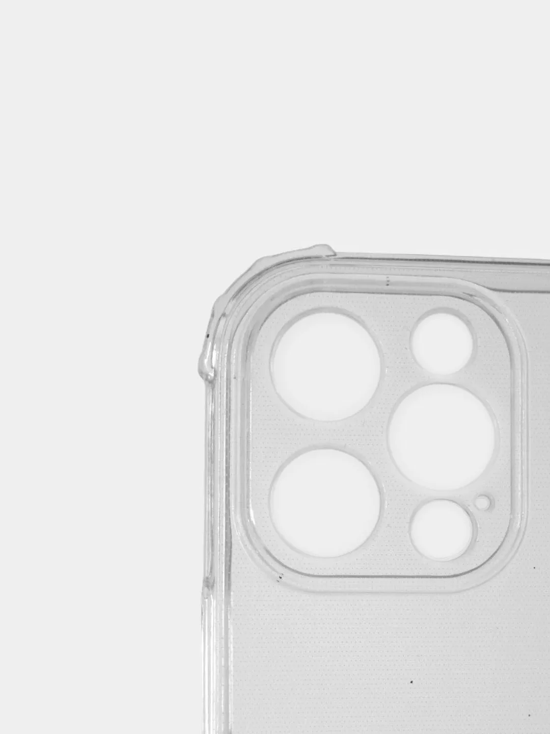 Силиконовый чехол iPhone 13 PRO MAX усиленные углы, защита вокруг камер, прозрачный