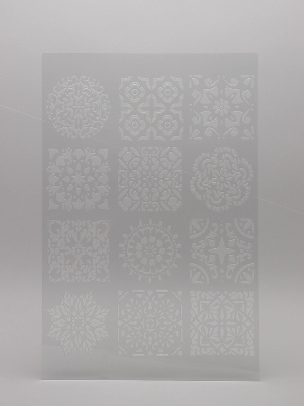Трафарет пластиковый Luxart Template "Плитка Азулежу", 60 х 40 см, толщина 1,5-2 мм