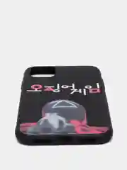 Тёмно-серый чехол "Игра в кальмара" iPhone 6S, 7, 8 Plus, XR, 11, 12 Mini 13 Pro Max силиконовый айфон