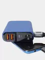 Серый внешний аккумулятор Olmio QS-10, 10000 mAh, с быстрой зарядкой 18W
