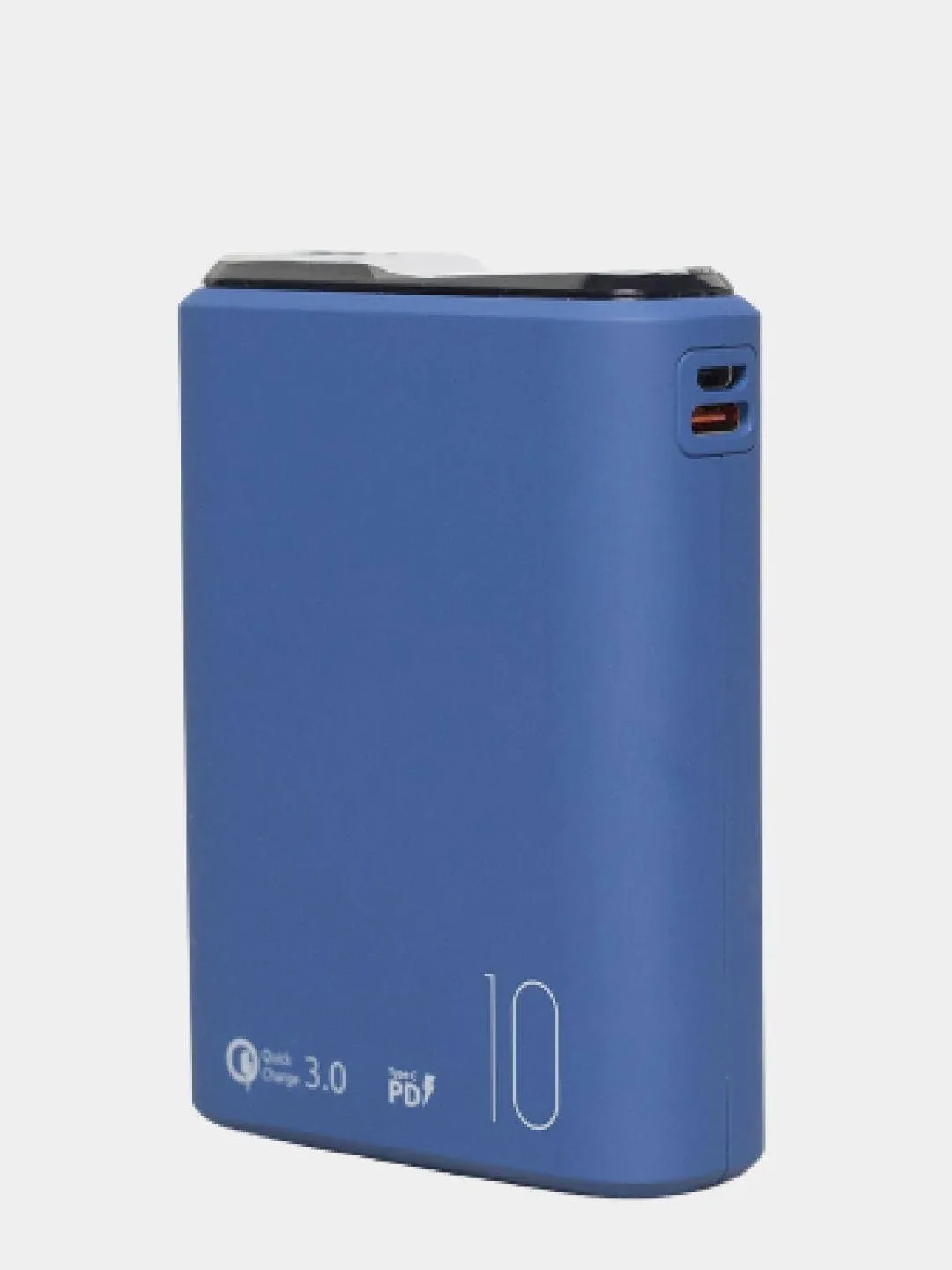 Серый внешний аккумулятор Olmio QS-10, 10000 mAh, с быстрой зарядкой 18W