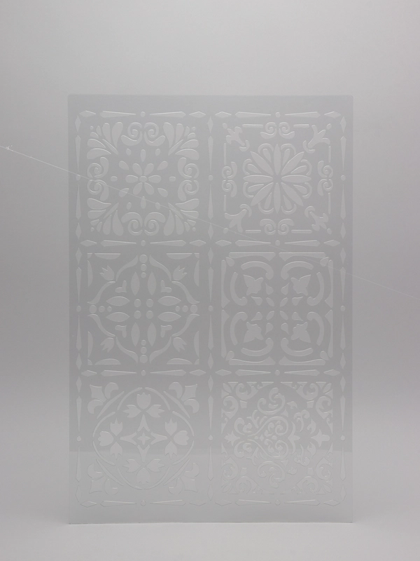 Трафарет пластиковый Luxart Template "Иранский узор 10", 60 х 40 см, толщина 1,5-2 мм