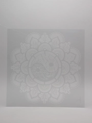 Трафарет пластиковый Luxart Template "Мандала Мы", 50 х 50 см, толщина 1,5-2 мм