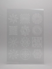 Трафарет пластиковый Luxart Template Плитка mini, 60х40 см, толщина 1,5-2 мм