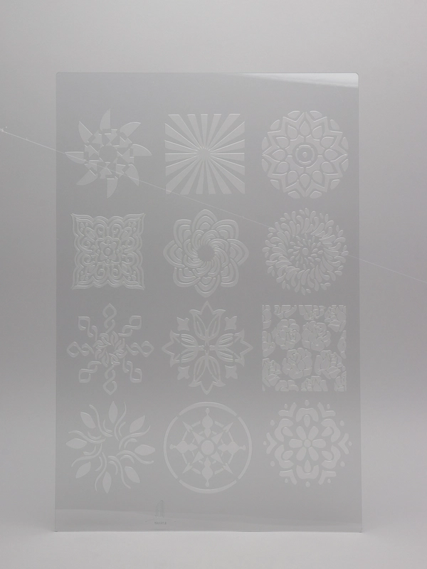 Трафарет пластиковый Luxart Template Плитка mini, 60х40 см, толщина 1,5-2 мм
