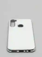 Белый чехол Xiaomi Redmi Note 8T цветной, силиконовый, с глянцевой рамкой (Редми Нот 8Т)