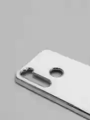 Белый чехол Xiaomi Redmi Note 8T цветной, силиконовый, с глянцевой рамкой (Редми Нот 8Т)