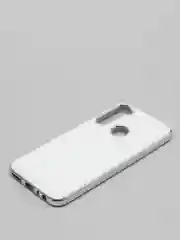 Белый чехол Xiaomi Redmi Note 8T цветной, силиконовый, с глянцевой рамкой (Редми Нот 8Т)