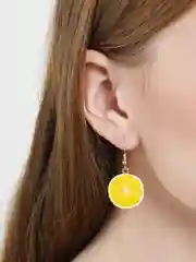 Желтый серьги "Фрукты"