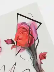 Оливковый временная переводная татуировка "Девушки, цветы, птицы", 21 х 15 см