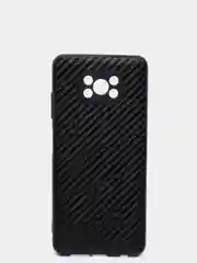 Чехол Poco X3, Poco X3 Pro силиконовый карбон