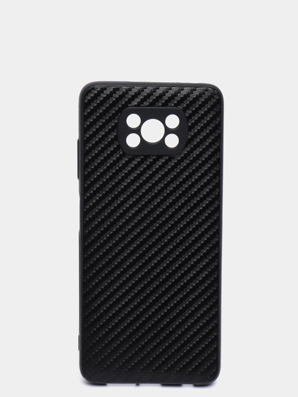 Чехол Poco X3, Poco X3 Pro силиконовый карбон