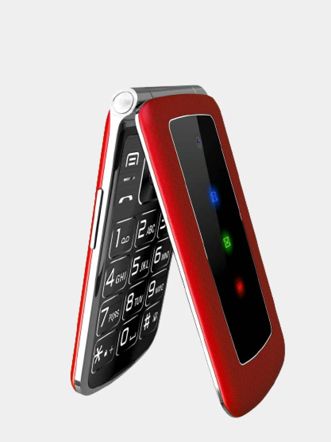 Телефон раскладушка красный
