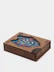 Фигурный деревянный пазл Unidragon Величественный волк - M, 2-4 часов сборки