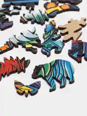 Фигурный деревянный пазл Unidragon Величественный волк - M, 2-4 часов сборки