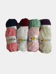 Белый пряжа Bonbon плюшевая, полиэстер, 100 г, 120 м