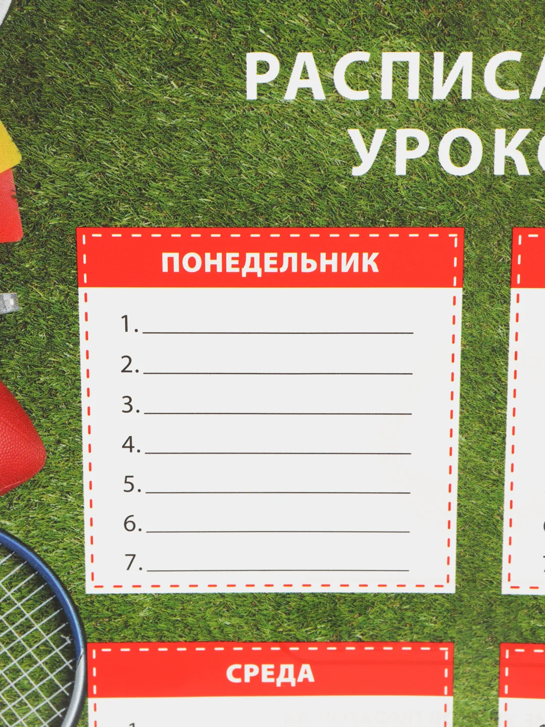Вишнёвый расписание уроков на неделю