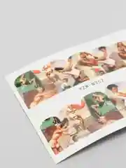 Белый слайдеры для дизайна ногтей Pin Up